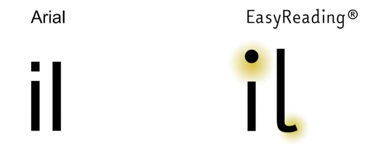 EasyReading, la police de caractères à haute lisibilité