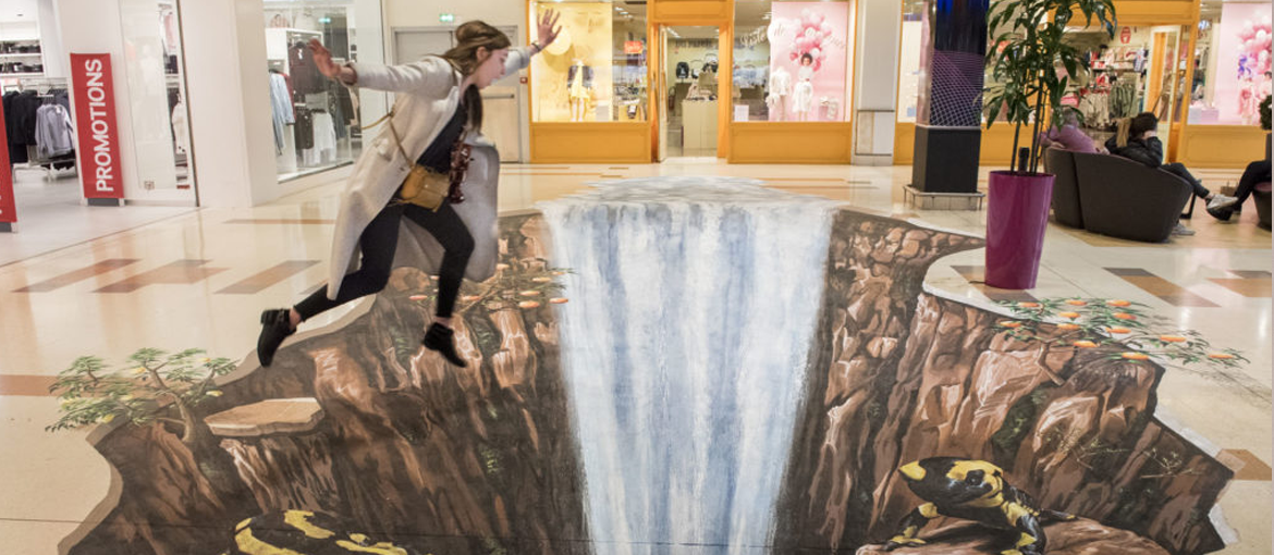 L’illusion d’optique ou anamorphose, nouvelle tendance du graphisme