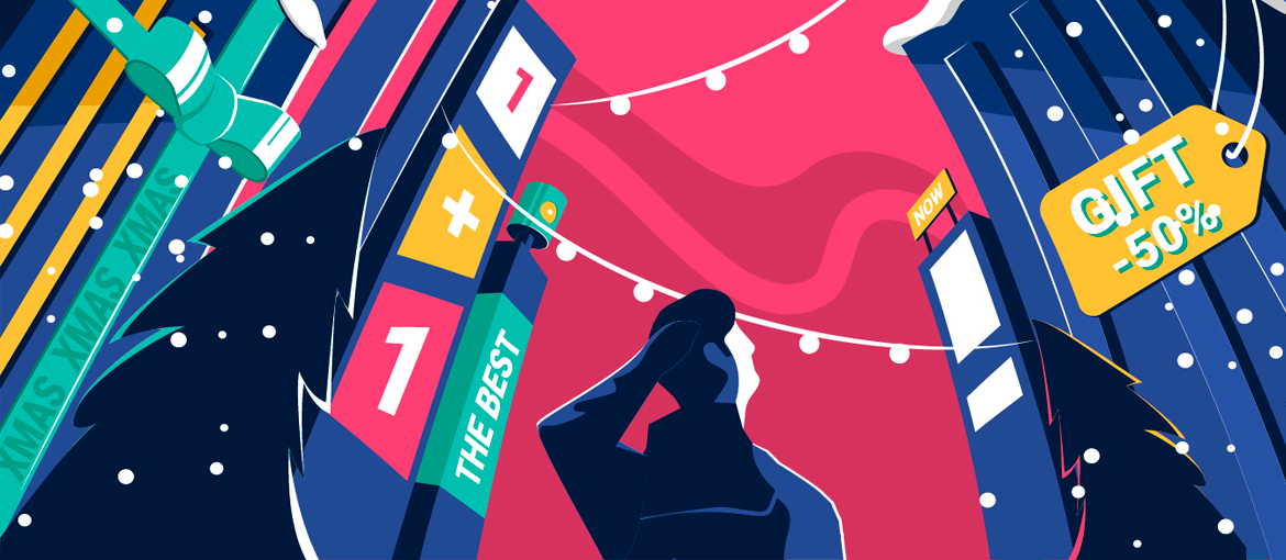 Noël selon l’illustrateur Anton Berezin : cadeaux et technologie de dernière minute