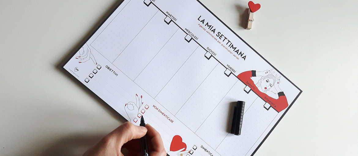 #PRINTSTORIES – Chiara et son calendrier hebdomadaire plein de personnalité !