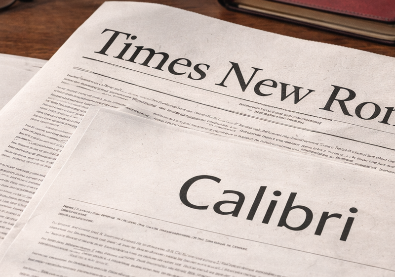 Calibri ou Times New Roman ? Quand une typographie devient une question institutionnelle