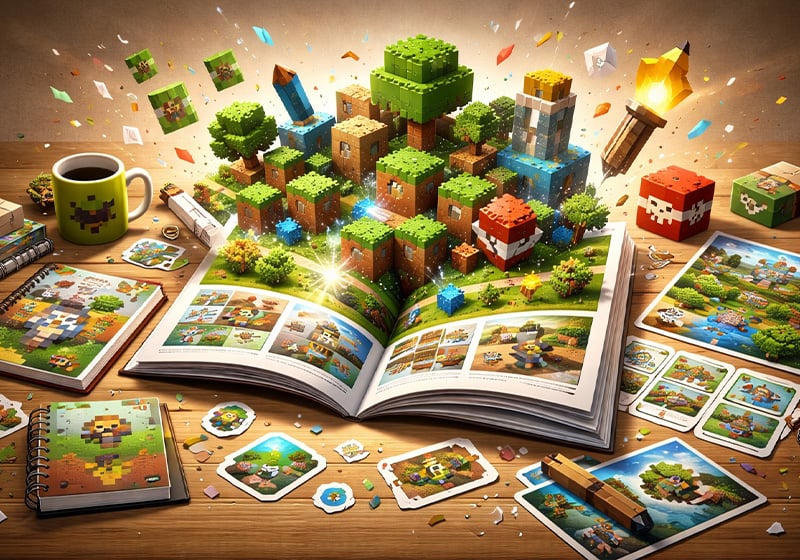 Minecraft au format papier